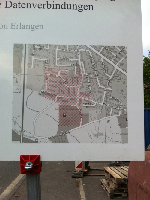Ausbaugebiet Glasfaser Erlangen-Bruck